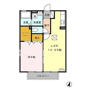 リューデスハイムII【1階】の間取り