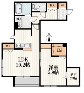Casa de Esperanza【2階】の間取り