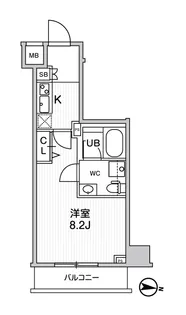 ジェノヴィア三ノ輪IIスカイガーデン【3階】の間取り