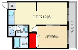岡田マンション【1階】の間取り