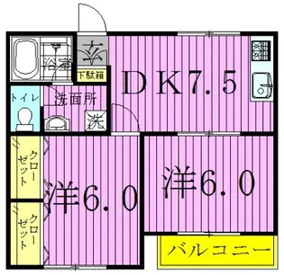フォンターナ【1階】の間取り