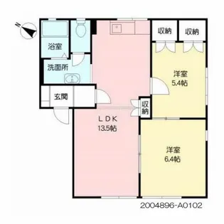 マリーンハイツ畝刈 A棟【1階】の間取り