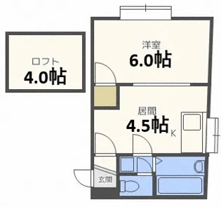 レオパレスひばりヶ丘【2階】の間取り