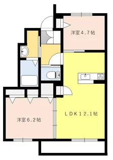 ブランエールF【1階】の間取り