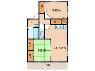 コーポ津屋崎【1階】の間取り
