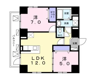 ヒカルサ滝野川【8階】の間取り