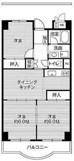 ビレッジハウス芝浦タワー1号棟【11階】の間取り