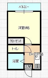コーポ北野【2階】の間取り