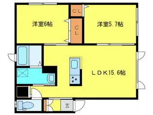 フェリシダージセイス【1階】の間取り