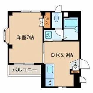 パイニーメゾン清澄【1階】の間取り
