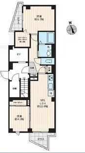ディアコート多摩川【1階】の間取り