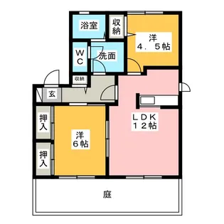 セラコーポ常願【1階】の間取り