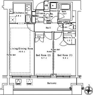 パークアクシス御茶ノ水ステージ【7階】の間取り