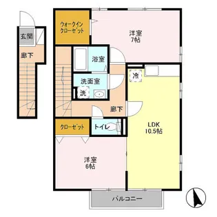 コートマグワート BCD【2階】の間取り