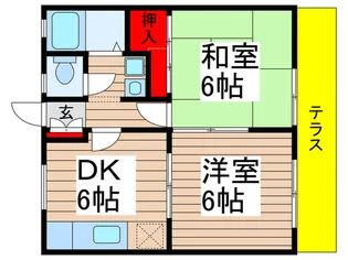 八千代コ-ポA棟【1階】の間取り