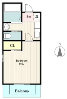 美里ハウス東中野II【1階】の間取り