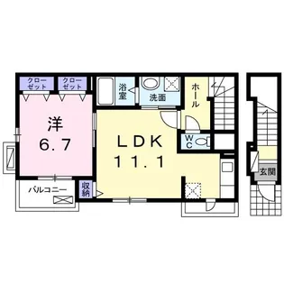 オーク ビレッジII【2階】の間取り