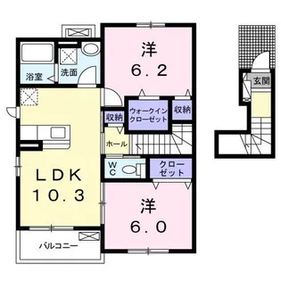 パン リーヴル【2階】の間取り