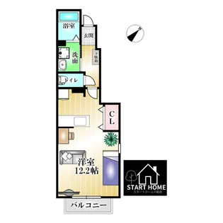 ル・レーヴ藍住【1階】の間取り