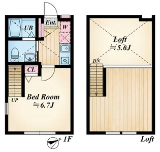 メゾンアヴニール【1階】の間取り