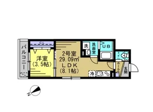 DK新松戸II【1階】の間取り