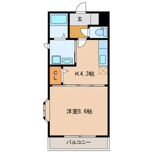 鴨江レジデンス【5階】の間取り