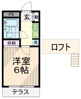 サンフラワーハイツ【1階】の間取り
