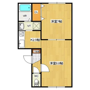 リバティ美芳【2階】の間取り