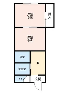 クレール天王【2階】の間取り