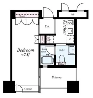 ザ・タワー芝浦【10階】の間取り