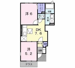 ブライトーU A【1階】の間取り