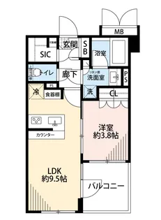 レ・ジェイド桜上水ティアラ【4階】の間取り