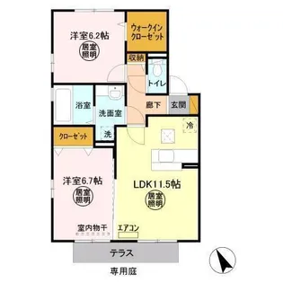 ヴェルデコリーナ 参番館【1階】の間取り