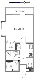 ハウス柚木【1階】の間取り