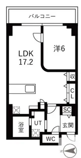 シティコート目黒【5階】の間取り