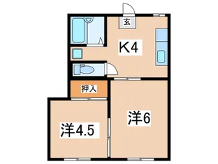 富士見コーポ【1階】の間取り