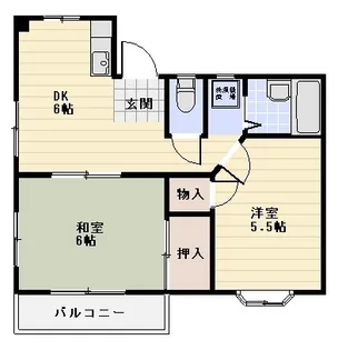 梅田ハイツ【3階】の間取り