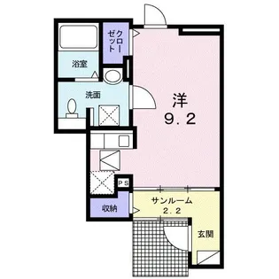 カレント・レジデンスII【1階】の間取り