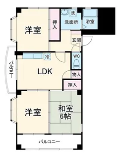 ウィンザーK&Y六軒屋【3階】の間取り