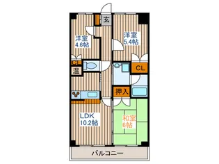 コンフォ-ト1号館【4階】の間取り