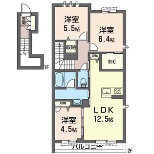 シャーメゾン レモントゥリー【2階】の間取り