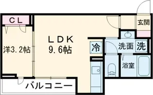 グラナーデ扇I D【2階】の間取り