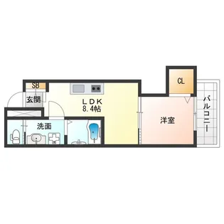 ジェイドコート春日出北【1階】の間取り