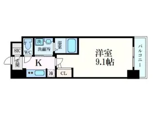S-RESIDENCE広島駅clarity【2階】の間取り