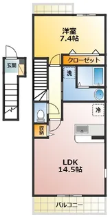 エトワール三鷹【2階】の間取り