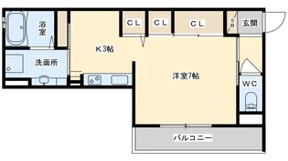 パレ ブロン【1階】の間取り