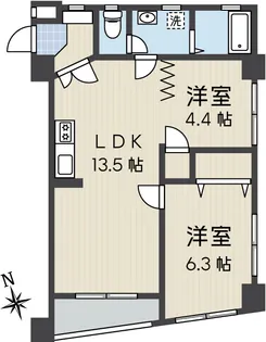 コーポ松原【4階】の間取り