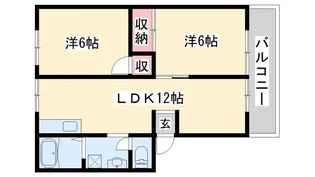 サンシティ平津B棟【1階】の間取り