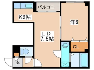 キャトレ-ル中島公園【3階】の間取り