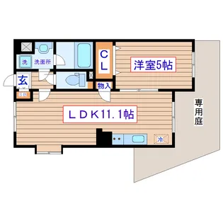 八乙女中央壱番館【1階】の間取り